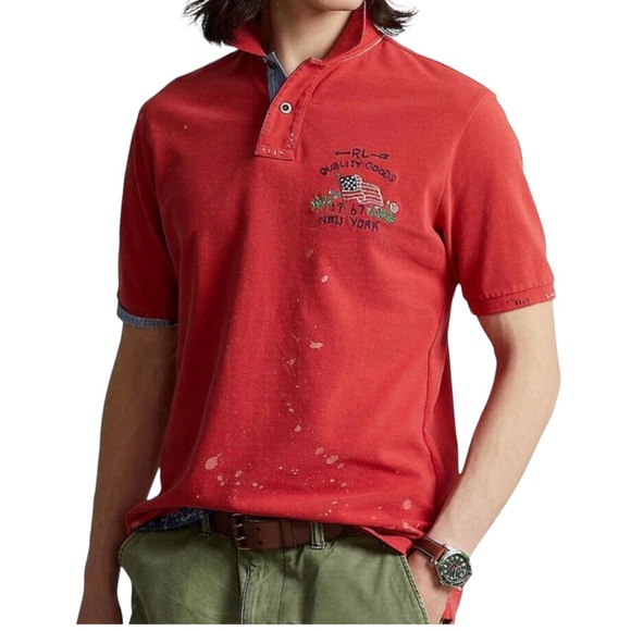 Polo Ralph Lauren Classic-Fit Mesh Graphic Shot-Sleeve NWT Large Soft Cotton - Picture 3 of 13